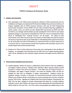 POM 15 Guidance and Business Rules document